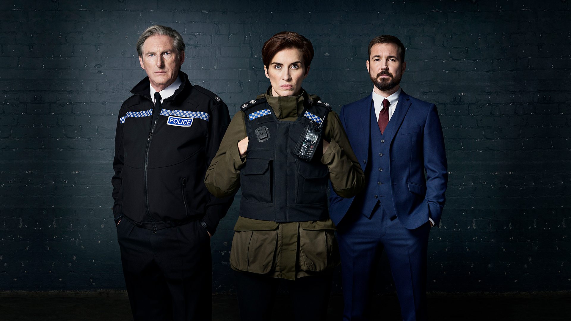 The cast of BBC crime drama series Line of Duty