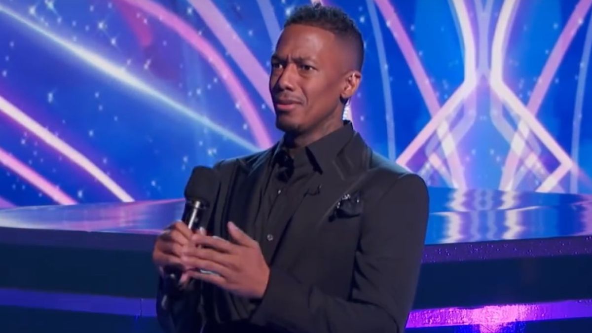 Nick Cannon looks confused as he hosts The Masked Singer.