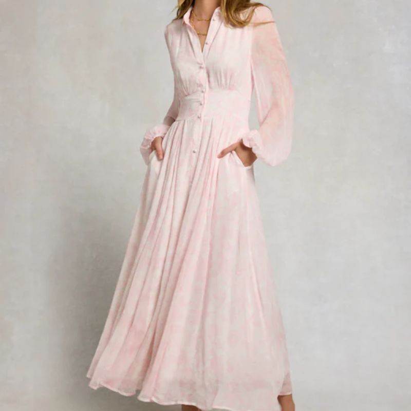 Holland Cooper, pink shirt dress