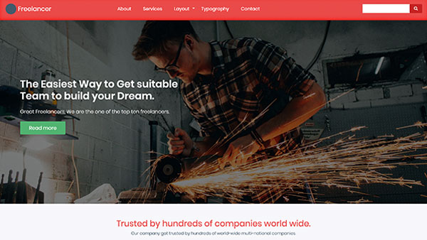 Drupal themes: Freelancer zymphonies theme