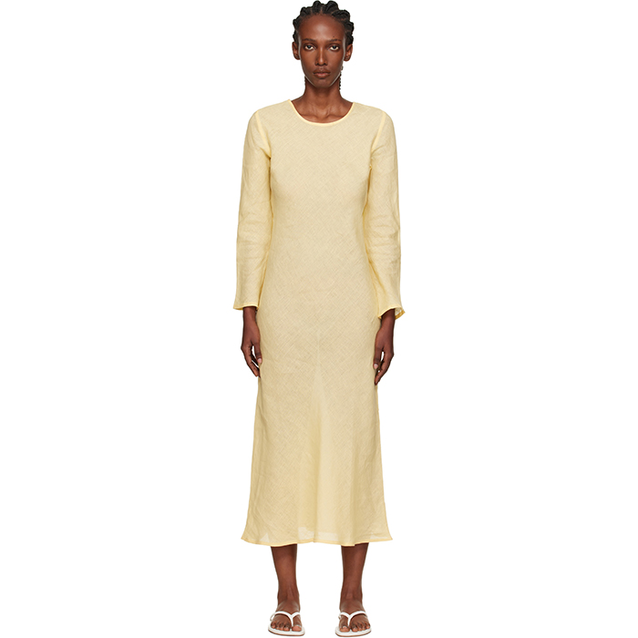 Baserange, Yellow Dydine Long Sleeve Maxi Dress