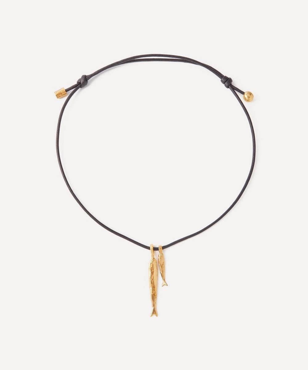 24ct Gold-Plated the Gone Fishing Pendant Necklace