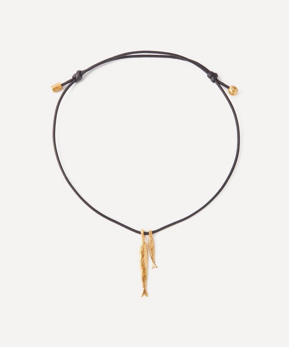 24ct Gold-Plated the Gone Fishing Pendant Necklace