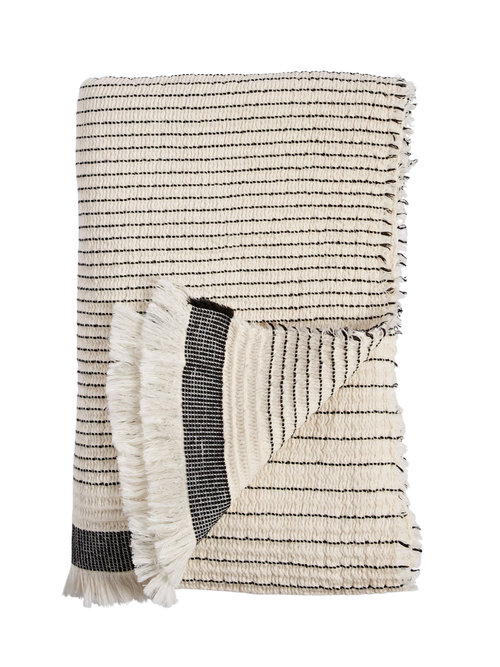 Waffled Stripe Throw