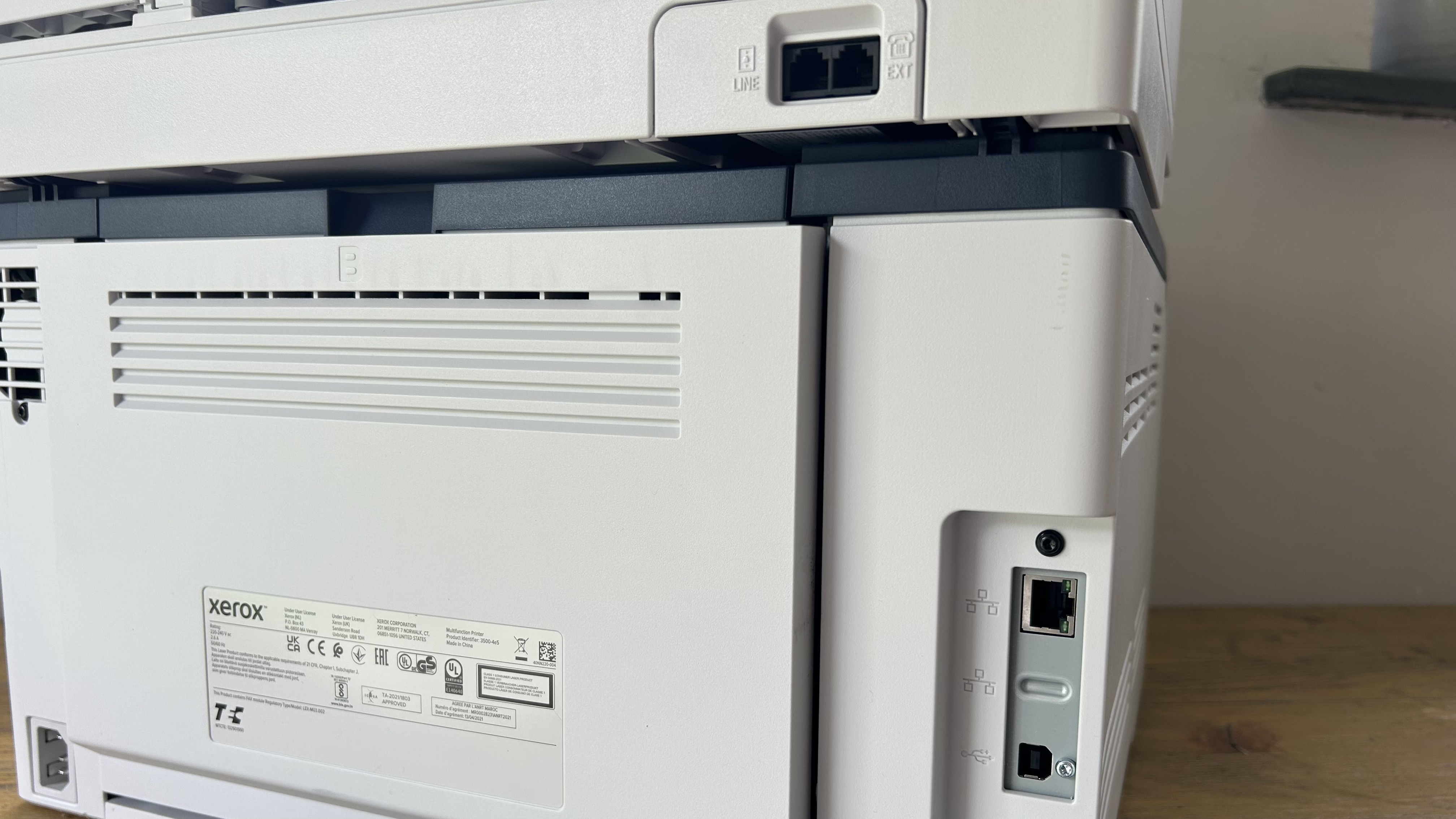 Xerox C235 color laser printer during our review