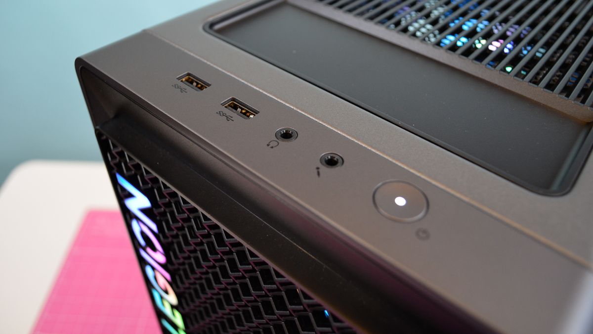 Lenovo Legion Tower 5i's top USB and audio ports