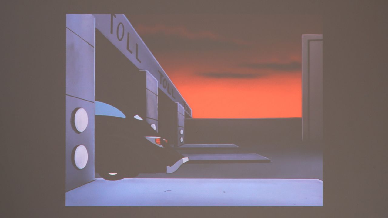 XGIMI MoGo 4 Laser - Batman Animated Series in a brighter room