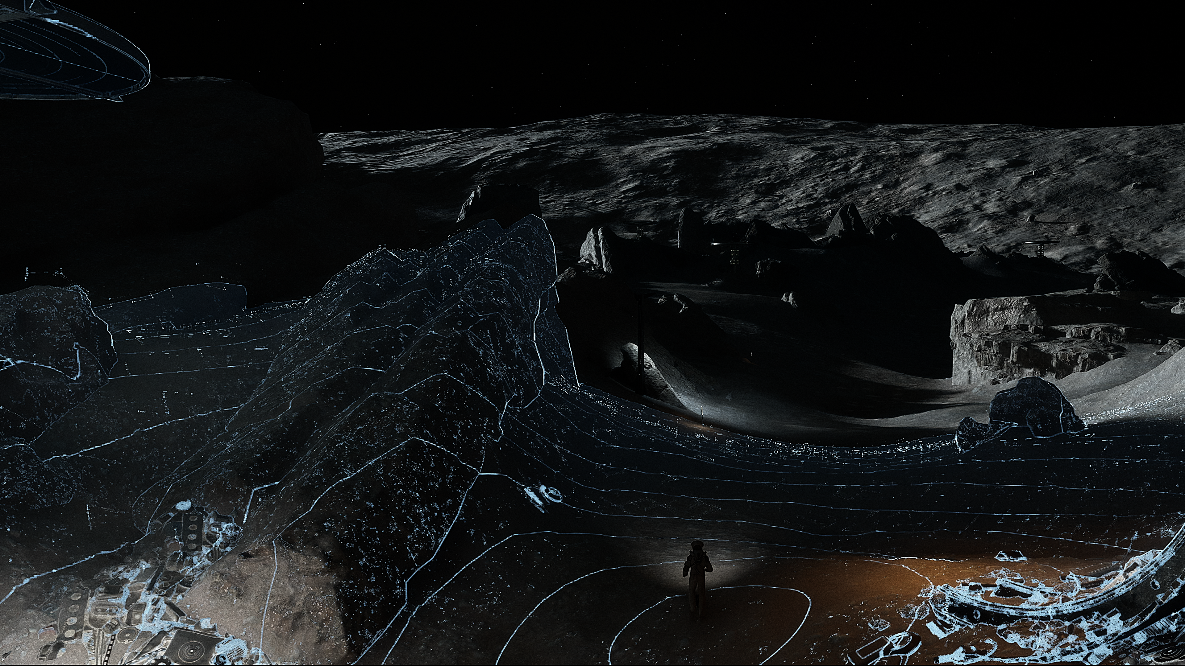 Renders of the moon