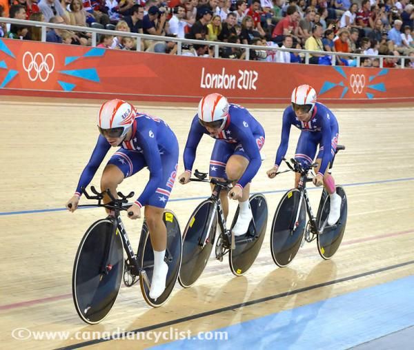 USA's silver medal-winning team pursuit squad