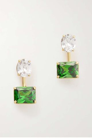 Roxanne Assoulin Emerald City Float Gold-Tone Crystal Earrings