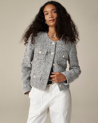 Isabelle Lady Jacket in Italian Flecked Herringbone