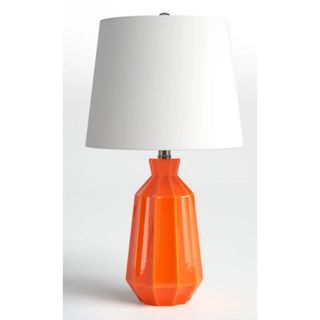 Orange ceramic table lamp
