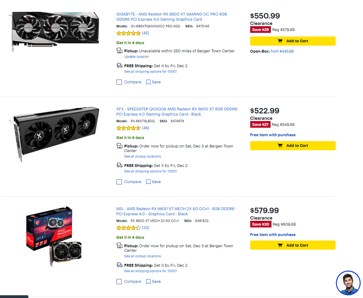 Best Buy GPU deals