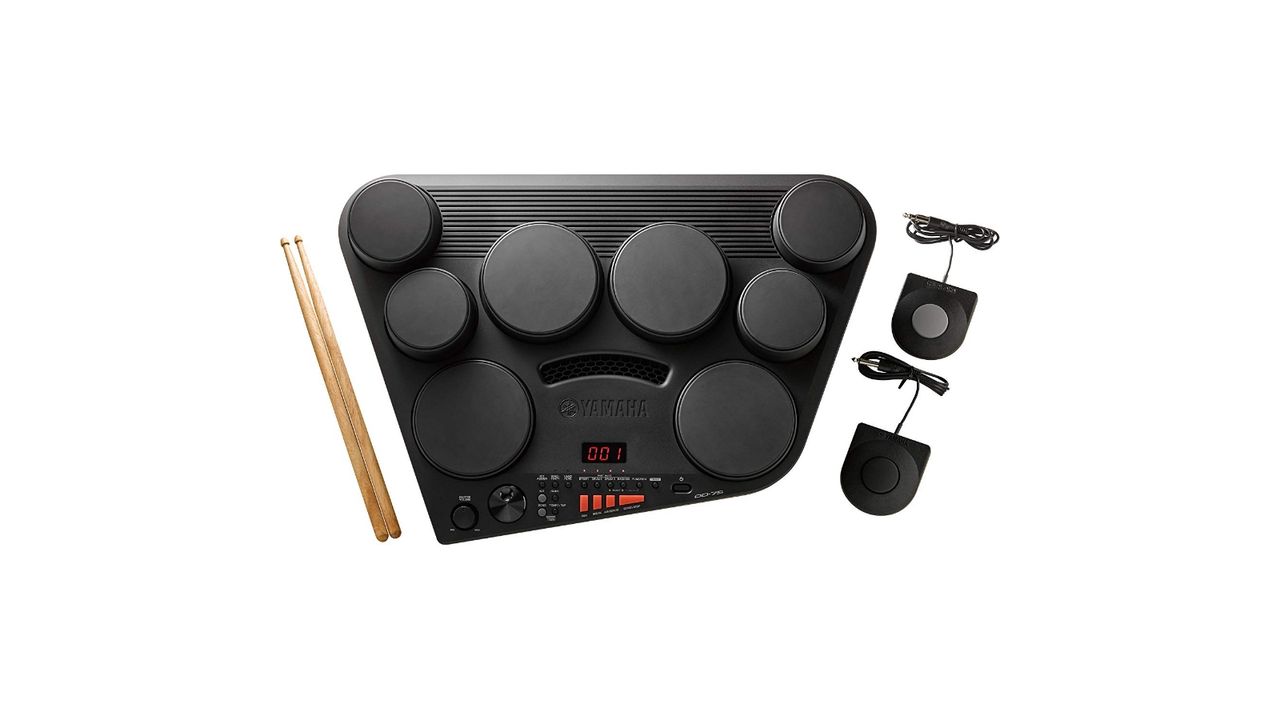 Best electronic drum sets for kids: Overhead shot of Yamaha DD-75