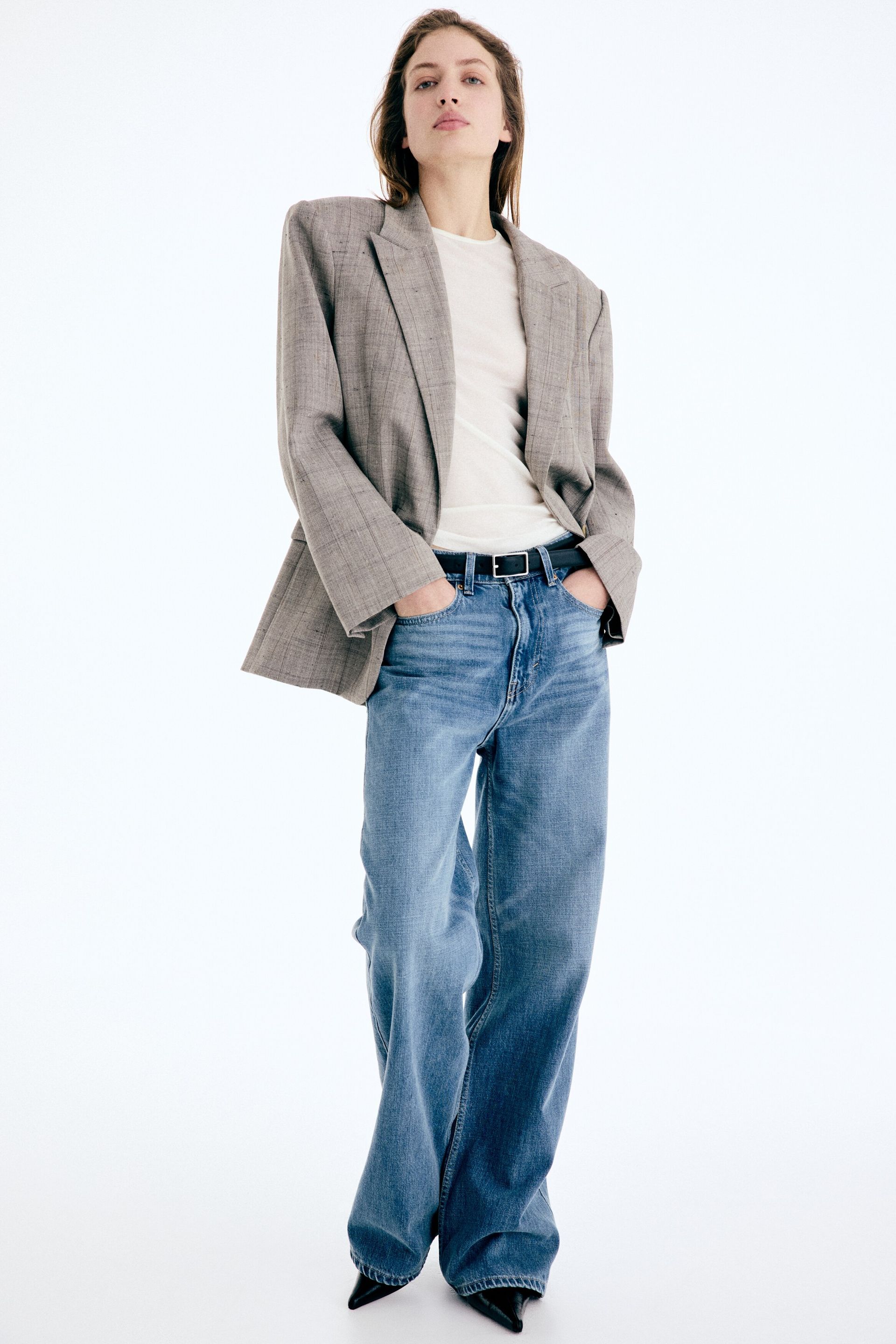 h&m, Wide High Jeans