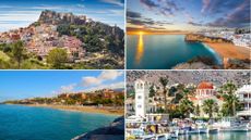 A composite image of four of the best European family vacations and holiday resorts in 2022