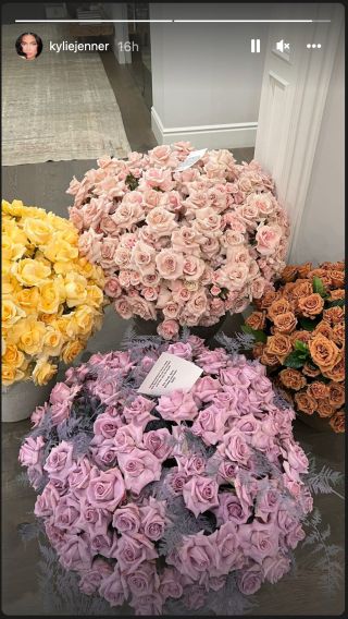 Flower photo from Kylie Jenner's Instagram Stories