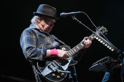 Neil Young performs in Quebec City