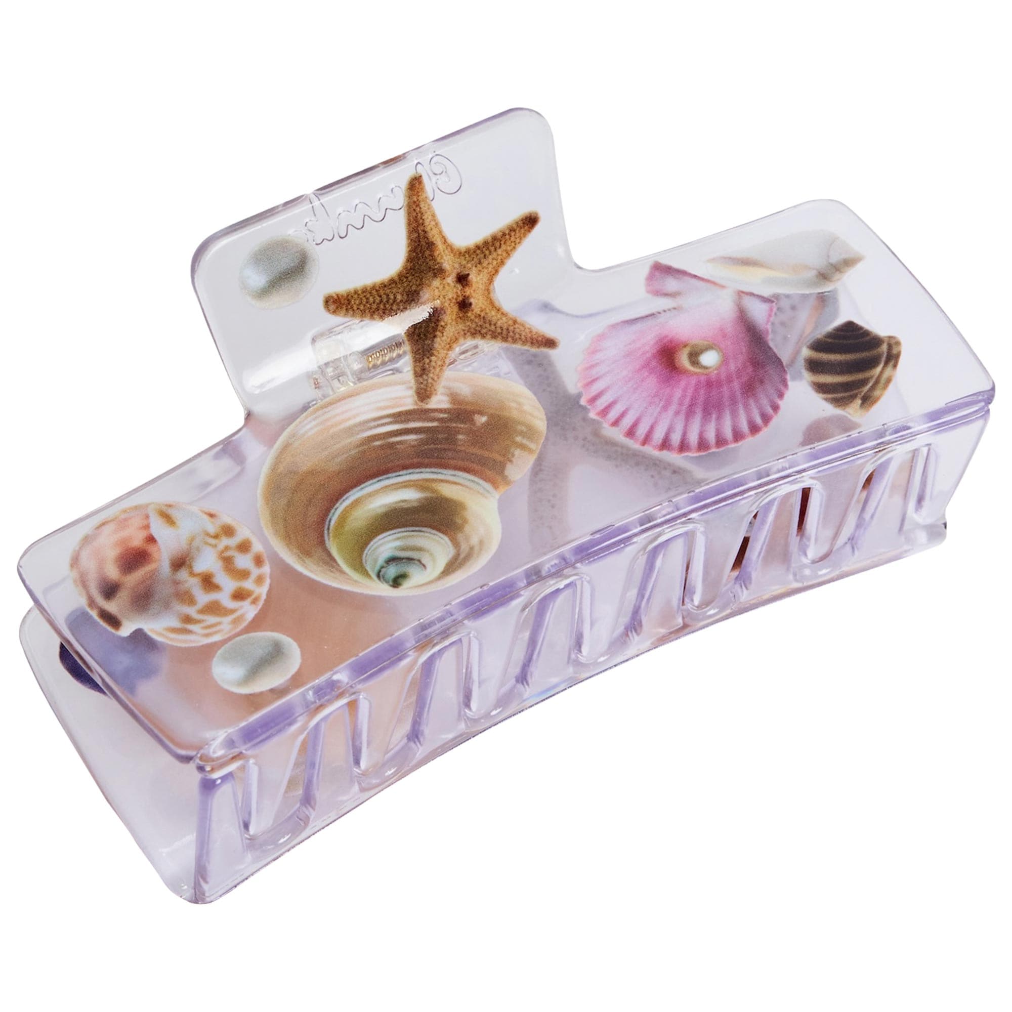 Box Hair Claw Clip in Seashell