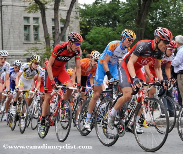 Levi Leipheimer (Team Radioshack) is followed by Alessandro Ballan (BMC Racing Team)