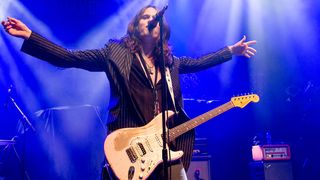 Tyler Bryant of Tyler Bryan and The Shakedown performs onstage at o2 Forum Kentish Town on November 26, 2019 in London, England