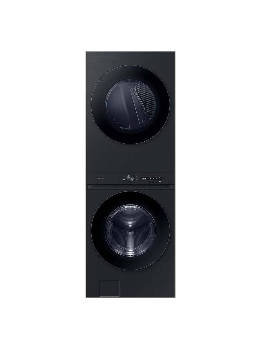 Samsung, Samsung - 4.6 Cu. Ft. Washer With Flex Auto Dispense System and 7.6 Cu. Ft. Electric Dryer - Brushed Black