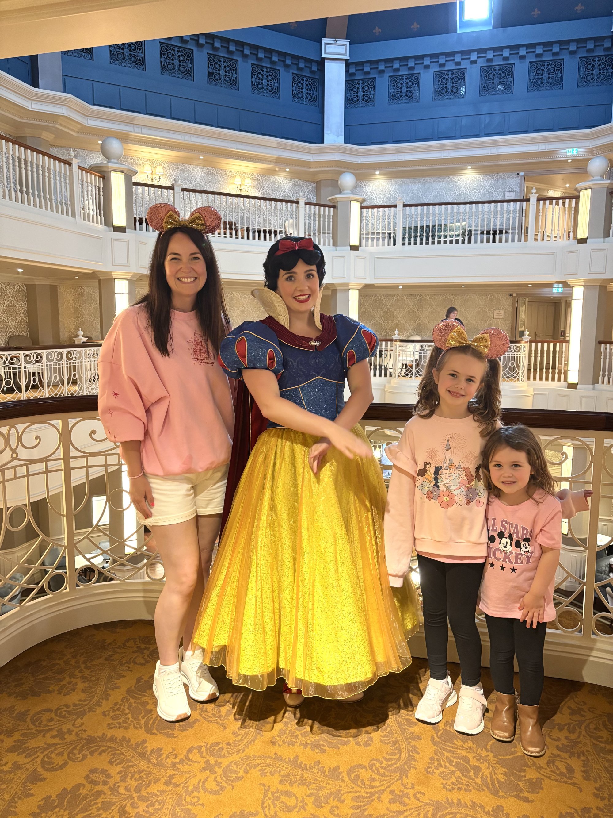 Laura Crombie meets princesses in the Castle Club at Disneyland Paris