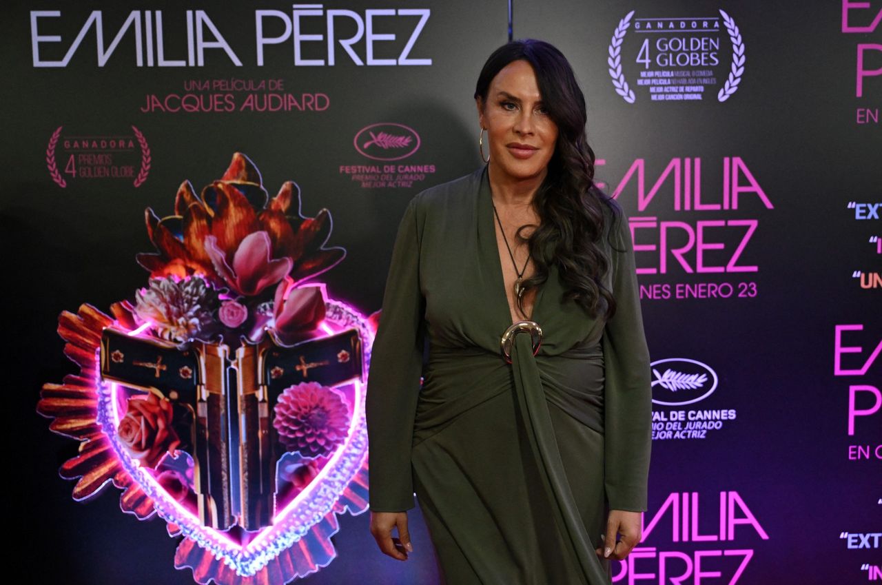 Spanish actress Karla Sofia Gascon arrives for the media presentation of the film &#039;Emilia Perez&#039; in Bogota on January 17, 2025. 