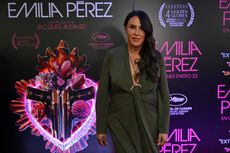 Spanish actress Karla Sofia Gascon arrives for the media presentation of the film 'Emilia Perez' in Bogota on January 17, 2025. 