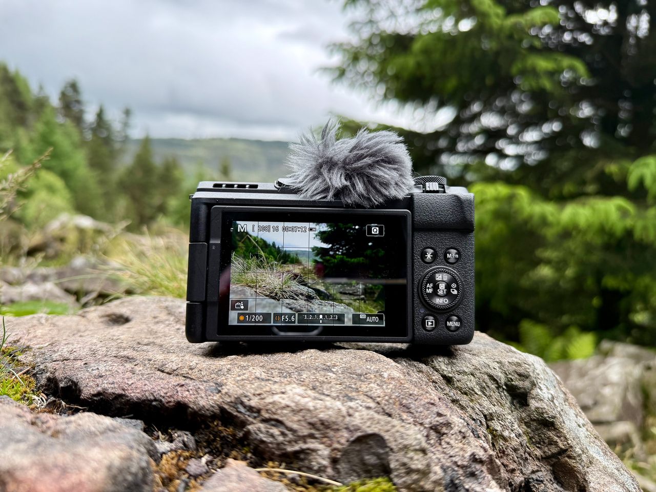 Canon PowerShot V1 on a rock