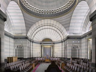 The Ottoman Room is one of the more exotic of the varied and numerous Grand Lodge rooms