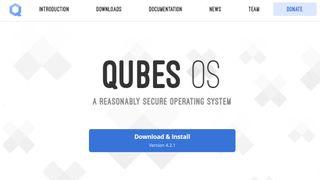 Qubes OS website screenshot