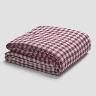 Piglet In Bed Berry Gingham Set