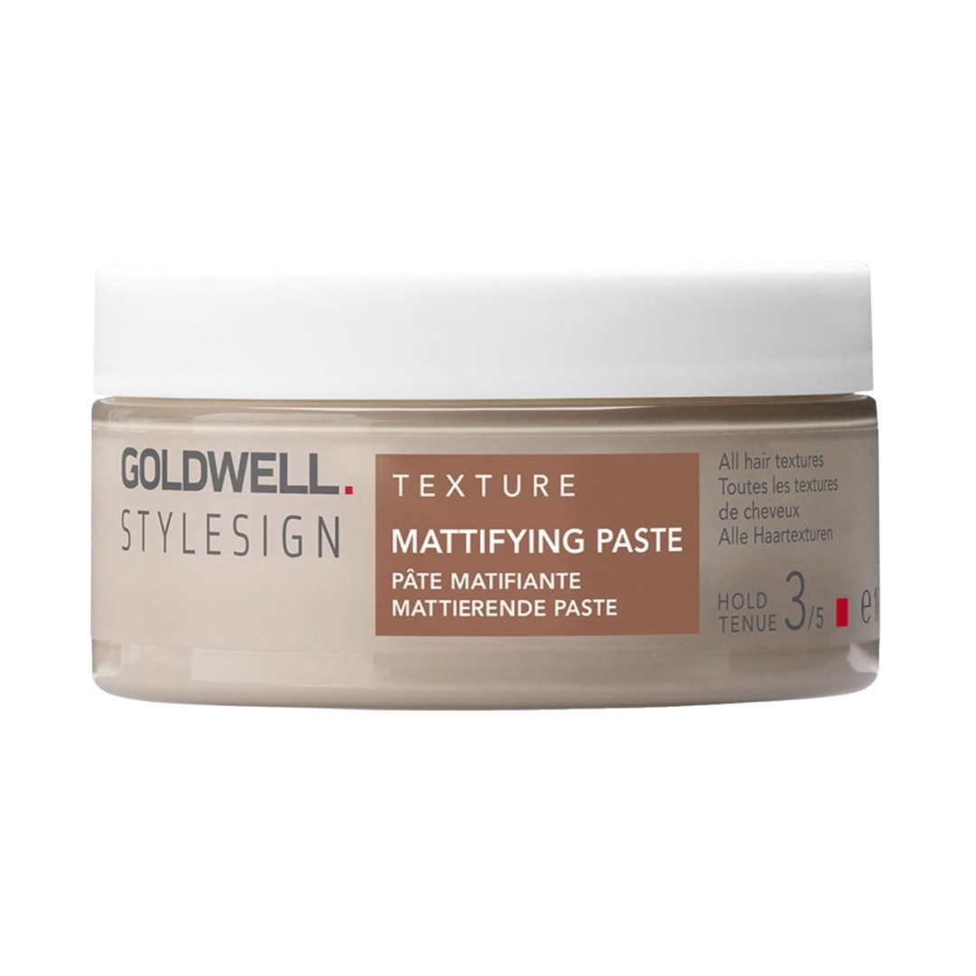 A product shot of the Goldwell StyleSign Mattifying Paste, on a white background