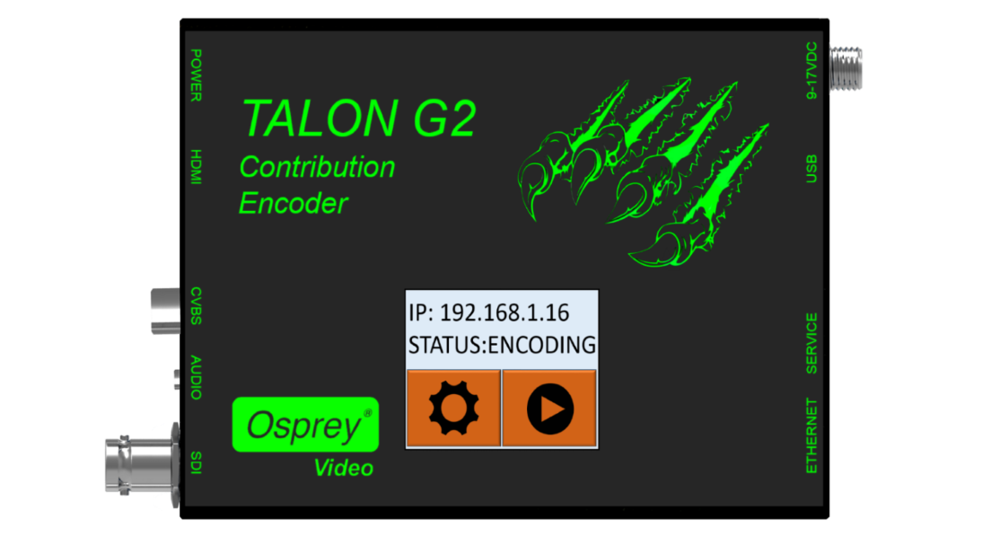 Osprey Video Shipping Talon G2 One-Touch HD Streaming Encoder