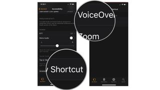 Instructions for Apple Watch's accessibility/voice over options.