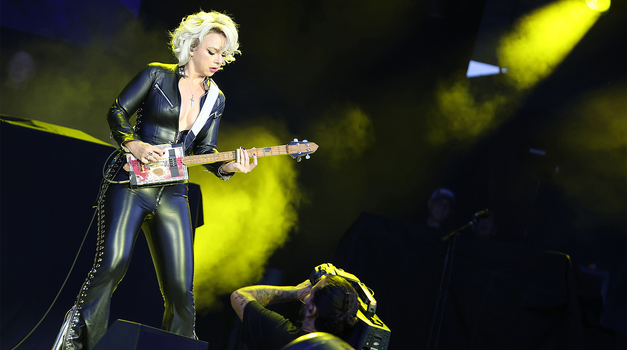 Samantha Fish opens for The Rolling Stones during the final night of the Hackney Diamonds '24 Tour at Thunder Ridge Nature Arena on July 21, 2024 in Ridgedale, Missouri.