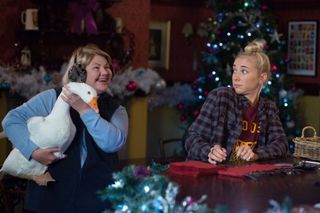 Aunt Babe brings a surprise guest into the Vic, but Maddy Hill is not impressed