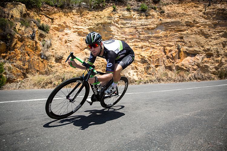 Mark Cavendish in the 2017 Dimension Data colours