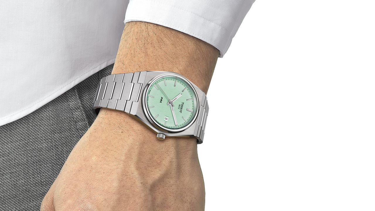 Tissot PRX quartz mint green