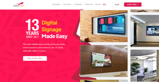 Novisign landing page