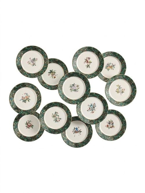 12 Days of Christmas Stoneware Salad Plates 