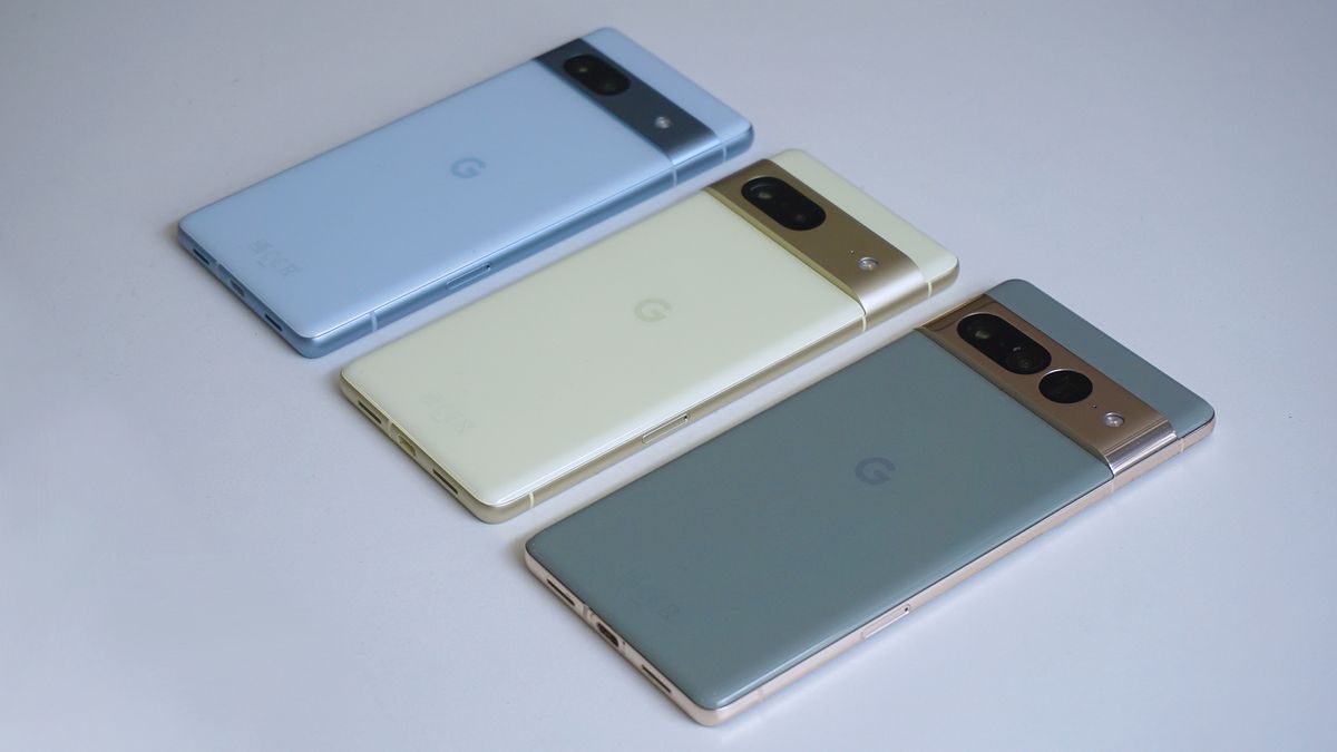 Google Pixel 7a review Pixel 7 Pixel 7 Pro backs angled