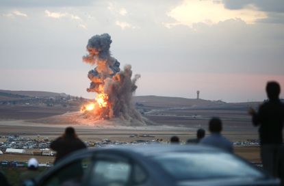 A U.S.-led airstrike in Syria.