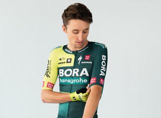 Jai Hindley in the 2024 Bora-Hansgrohe racing colours