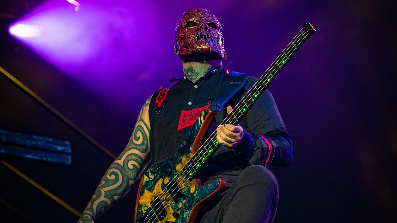 Alessandro Venturella of Slipknot performs on stage during the Knotfest at Artukainen Event Park on August 13, 2022 in Turku, Finland