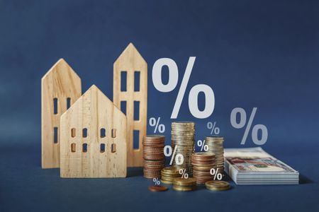 Bank interest rate concept for home loans