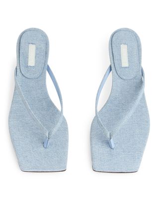 Denim-Flip-Flops - Hellblau - Arket GB