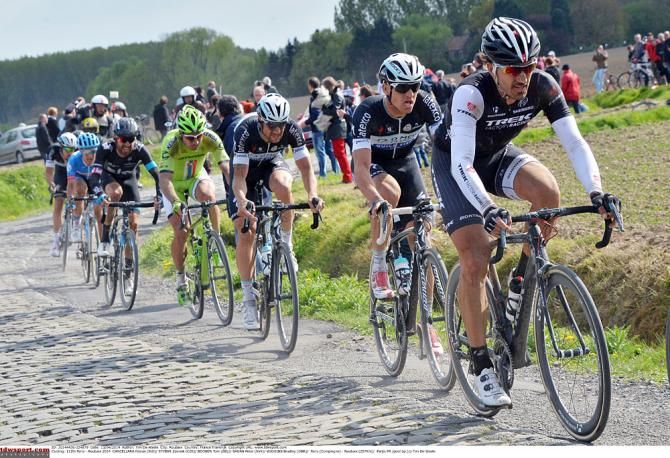 Fabian Cancellara leads Zdenek Stybar, Tom Boonen, Peter Sagan and Bradley Wiggins