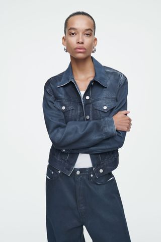 Sprayed-Denim Jacket